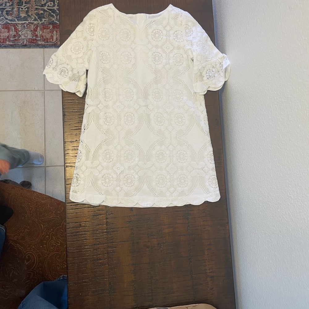 Janie and Jack white lace dress